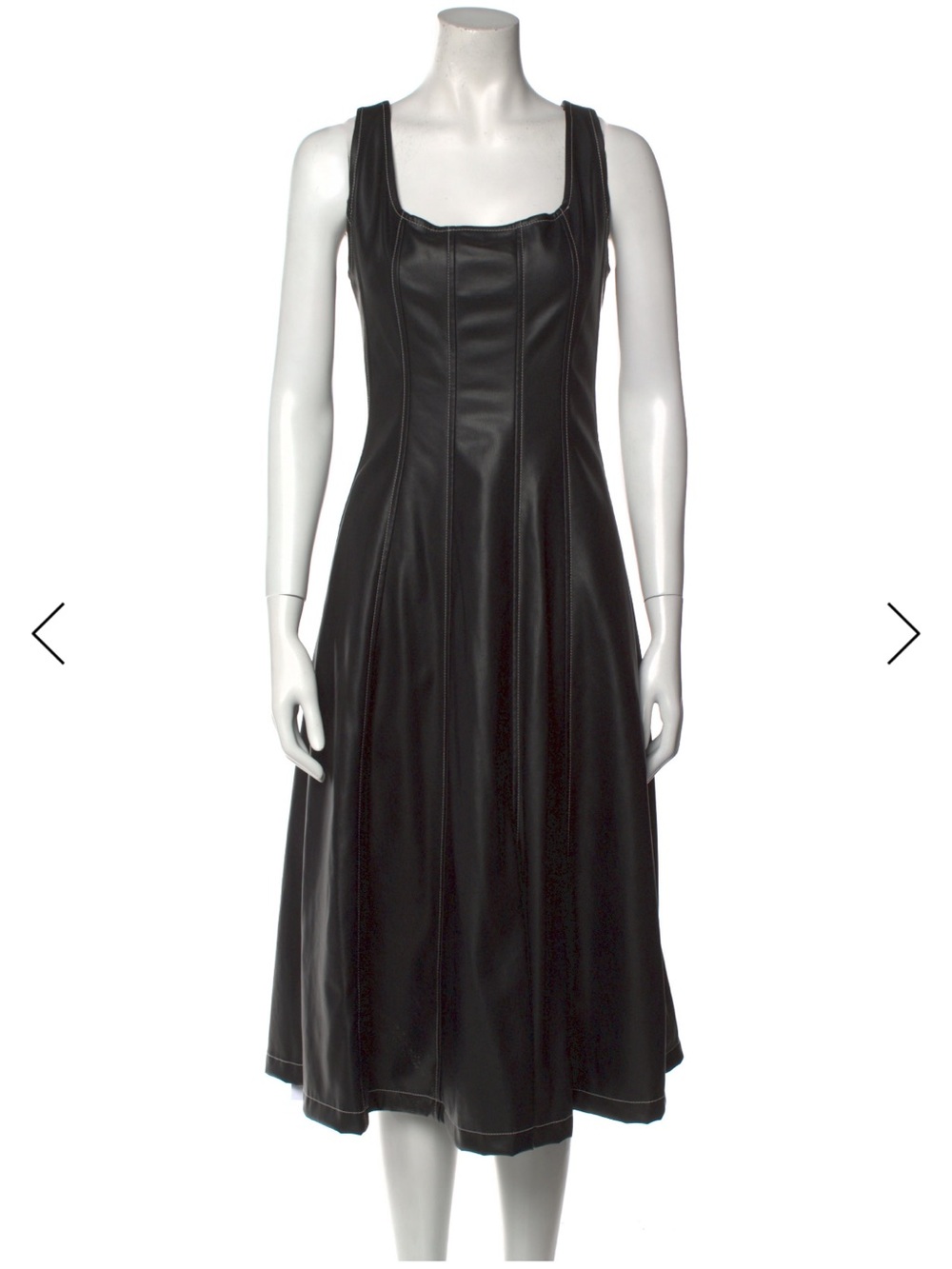 Staud Classic Black Sleeveless A-Line Dress